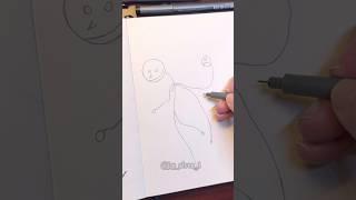 Speed Drawing Stickman Okarun  #dandadan #okarun #shorts #sketch #anime #stickman