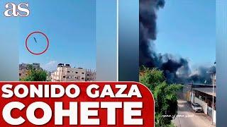 Así SUENAN COHETES que caen en GAZA | Espeluznante |  Guerra Israel Palestina