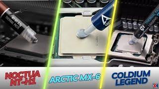 What THERMAL PASTE is the BEST for cooling your PC? ARCTIC MX-6, NOCTUA NT-H1, or COLDIUM LEGEND