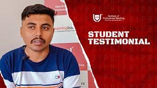 Student Testimonial | Sandeep Kumar | Institute of Professional Banking