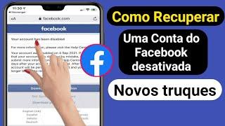 Como recuperar conta do Facebook desativada 2025 || Recuperação de conta desativada do Facebook