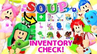  What’s In My Inventory Challenge! RAREST Inventory (Roblox Adopt Me Check Compilation SOUP ROBLOX)