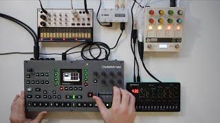 Synth jam with Elektron Octatrack, Roland S-1, Hologram Chroma Console, Korg Volca Keys