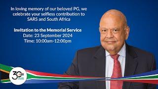 Memorial Service of Mr Pravin Gordhan