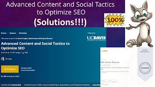 Advanced Content and Social Tactics to Optimize SEO | Coursera Solutions | (SEO) Specialization