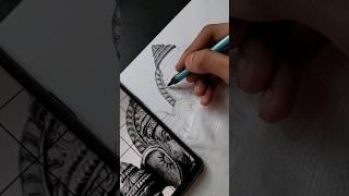 Part- 1 | Draw in Ganesh ji mukut  | Hyper Realistic pencil sketch #ganesh #sketch #shorts