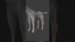 Few minutes Blender - Horse - MetaBall - How to basic Rig 3D horse model #blender #shorts