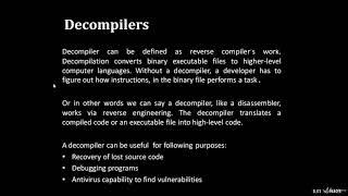 098 What is the difference between Disassembler and Decompilers