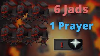 Killing 6 Jads With 1 Prayer Point OSRS