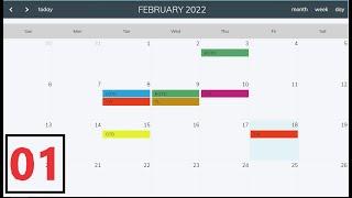 (01) FullCalendar js | Integrate fullCalendar in Laravel | Customize fullCalendar js in Laravel