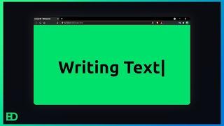 How to make "WRITING TEXT" effect with HTML CSS and JS