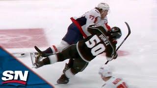 Capitals' T.J. Oshie LAYS OUT Sean Durzi With MASSIVE Open-Ice Hit