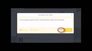 Twitter – Character countdown while composing a tweet