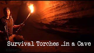 Primitive Survival Torches- Half mile deep in a cave