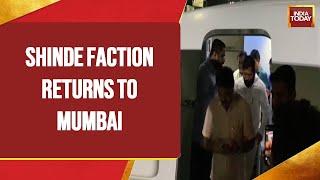 Maharashtra CM Eknath Shinde & Shiv Sena Rebel MLAs Arrive In Mumbai After 10-Day Stay In Goa