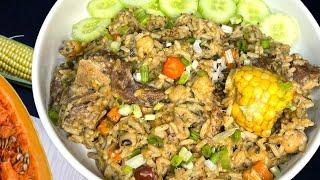 How To Make A Quick One Pot Lamb Cook-Up Rice #cookuprice #Guyanesecookuprice #lambcookup