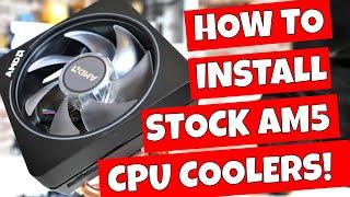 How To Install AMD Ryzen AM5 Stock Cooler Wraith Stealth Prism RGB