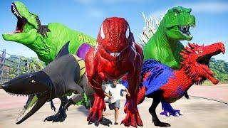 Khủng Long Bạo Chúa Siêu Nhân Nhện T-ReX . I REX chiến đấu với Khủng Long Spider man - khung log