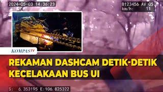 Rekaman Dashcam Detik-Detik Kecelakaan Bus Kuning UI dan Mobil SUV