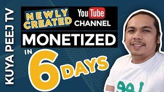 New YouTube Channel Monetized after 6 days!!! BONUS tips about reuse content.