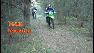 Testing Yamaha IT200 for upcoming Hare Scramble Motorcycle Race Team Geriatric