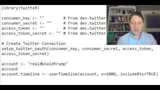 A First Program using R and TwitteR to Collect someone's Tweets
