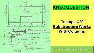 How to Take Off Sub-structure with Center Recess and Columns /QUANTITY SURVEY DEGREE CLASSES