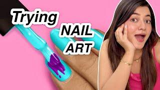 Painting On My Nails   Trying Nail Art | Shivangi Sah