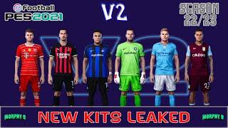 PES 2021 | NEW KITS LEAKED SEASON 22-23 V2 SIDER ONLY | KITSERVER