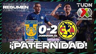 Resumen y goles | Tigres 0-2 América | Liga Mx - CL2023 J11 | TUDN