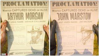 Arthur & John Bounty Posters Restored | RDR2