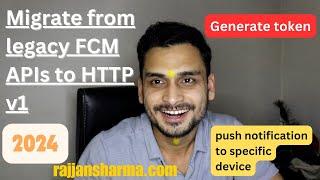 push notification firebase android studio || Migrate from legacy FCM APIs to HTTP v1