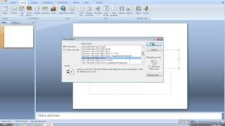 How to Attach Excel file in PowerPoint 2007