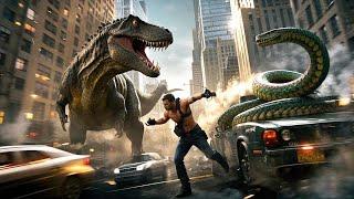 Tyrannosaurus and giant python double monster craze, urban warriors attack with passion