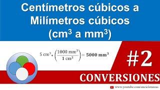 Centímetros Cúbicos a Milimetros cúbicos (cm3 a mm3) - Parte 2