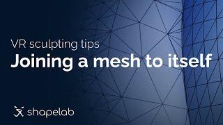 Shapelab VR sculpting tips | joining a mesh to itself