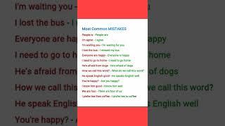 Most Common Mistakes in English #englishmistakes #english #viral #vocabulary #subscribe#ytshorts