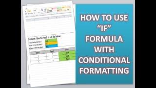 How to use IF formula with conditional formatting in Excel