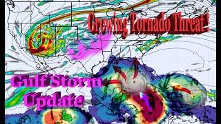 A Growing Tornado Threat & Squall Line Forming Plus Latest Tropical Update