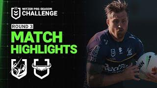 NRL Match Highlights 2025 | Storm v Cowboys | Pre-Season, Week 3