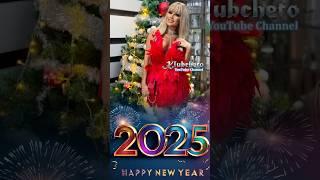 Merry Christmas and Happy New Year 2025 with Beautiful Mature Women