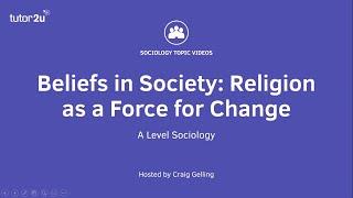 Religion as a Force for Social Change | Beliefs in Society | A-Level Sociology