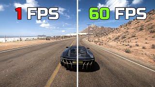 Forza Horizon 5 | 1 FPS vs 10 FPS vs 15 FPS vs 30 FPS vs 45 FPS vs 60 FPS