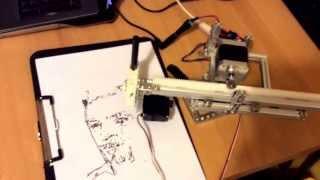 Robot drawing portrait. Arduino&processing&opencv