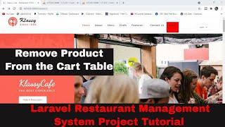 #18 Remove Product From Cart In Laravel 9.0 Project | Laravel Restaurant Management Project Tutorial