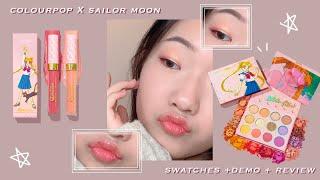  SAILOR MOON X COLOURPOP COLLECTION   // 3 looks + swatches + review // monolid makeup tutorial