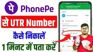 phonepe utr number check | phonepe me utr number kaise nikale | phonepe se utr number kaise nikale