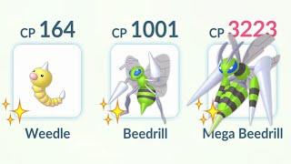 Shiny MEGA BEEDRILL Evolution Line Only Challenge!  (Pokemon GO)