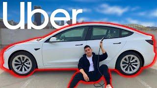 Renting A TESLA To Drive Uber For A WEEK (How Much I Made!)