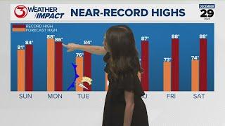 Temperatures in the 80s to close out 2024